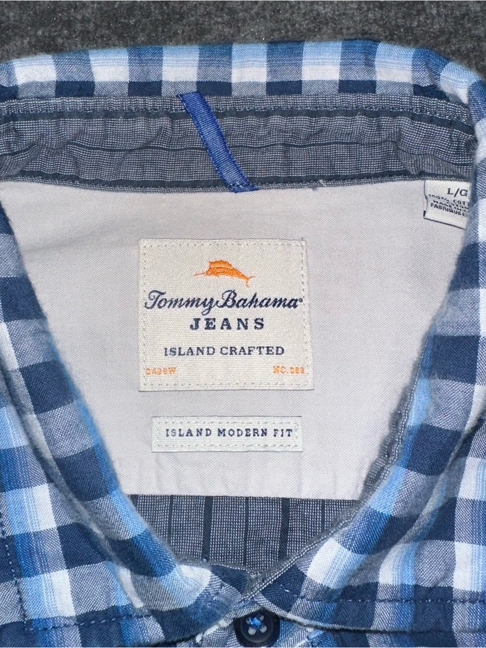 Tommy Bahama Jeans Island Modern Fit Plaid Button Shirt Mens Large - Picture 3 of 6